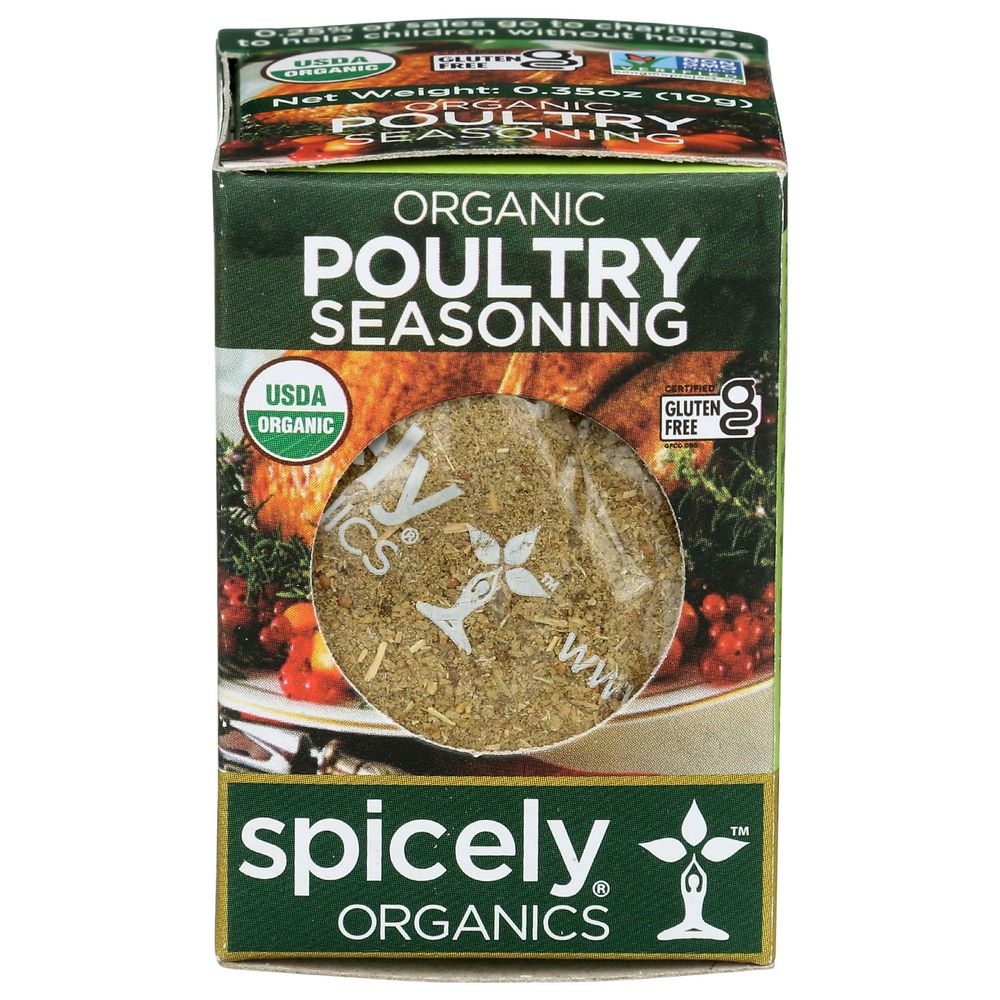 Spicely Organics Poultry Seasoning, 0.35 Ounce Box -- 6 per case