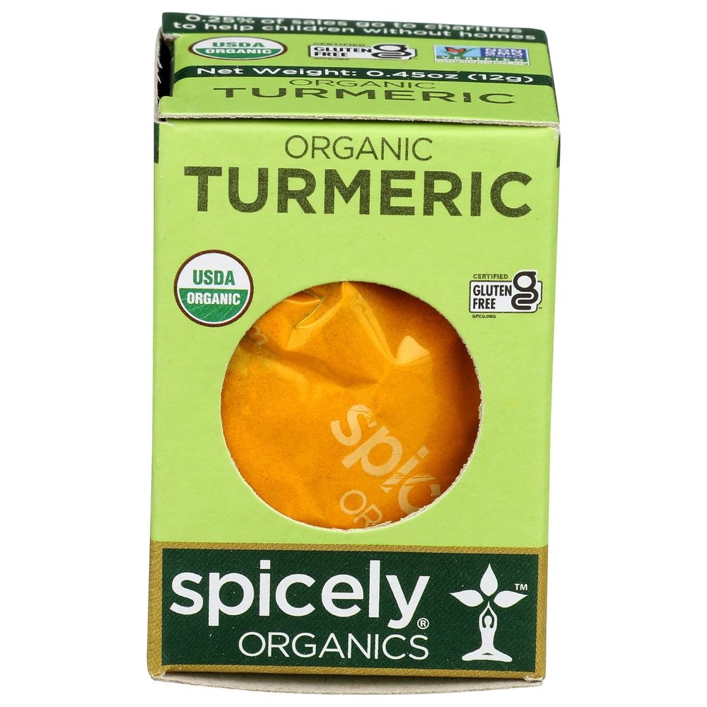 Spicely Organics Turmeric, 0.45 Ounce Box -- 6 per case
