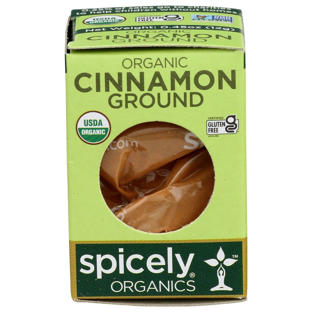 Spicely Organics Organic Ground Cinnamon, 0.45 Ounce Box -- 6 per case
