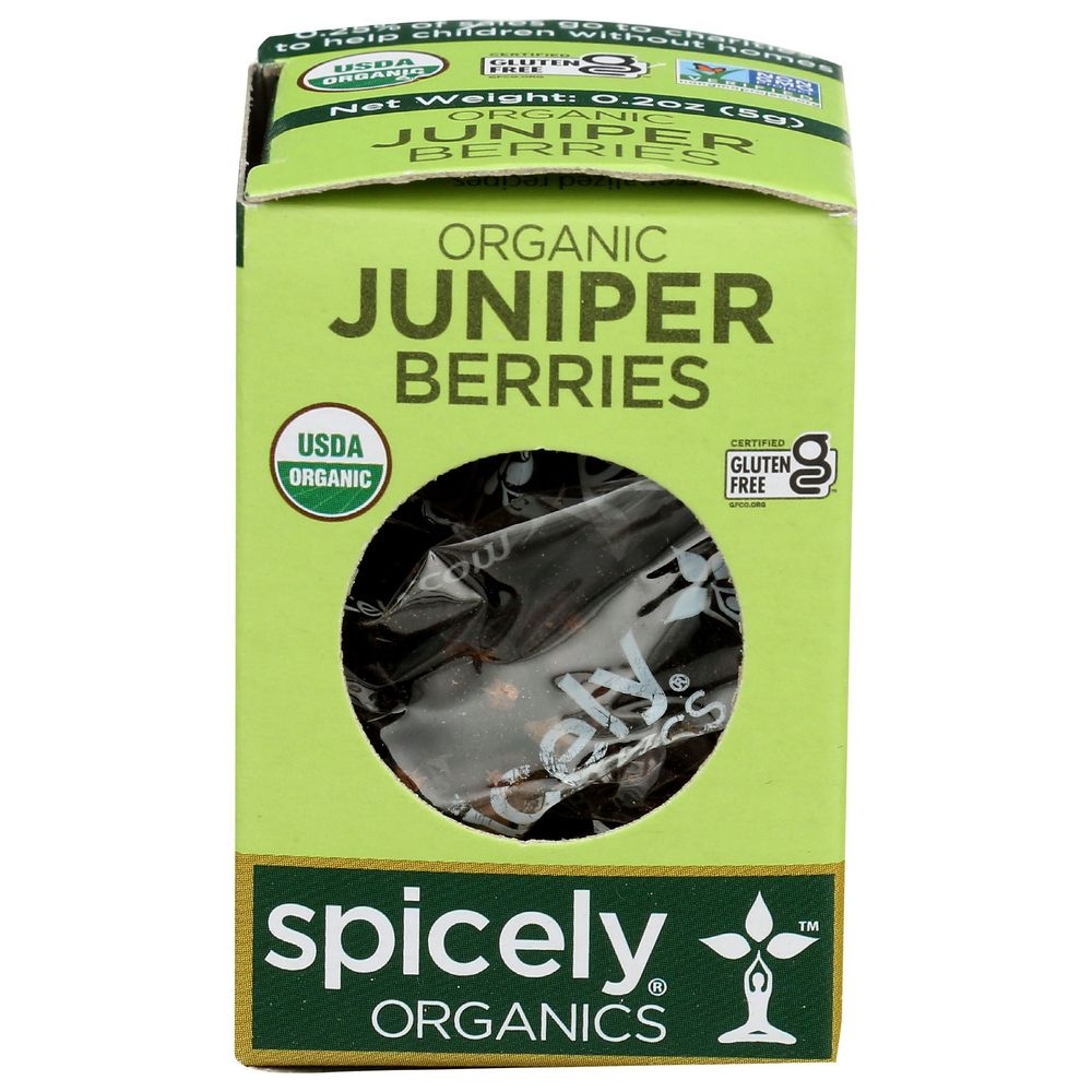 Spicely Organics Juniper Berries, 0.2 Ounce Box -- 6 per case