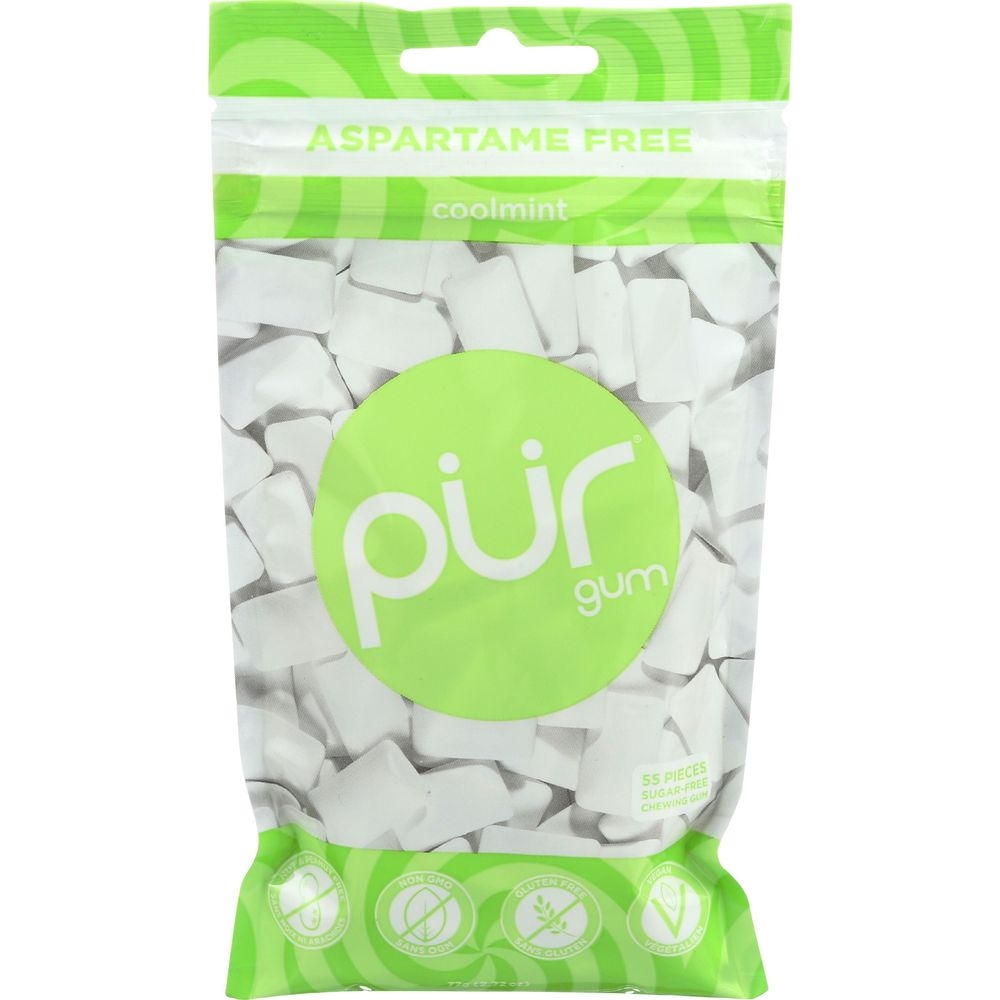 Pur Aspartama Free Coolmint Chewing Gum, 2.72 Ounce -- 12 per case