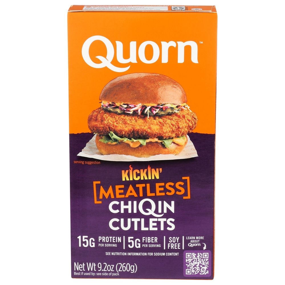 Quorn Kickin Meatless Chicken Cutlets, 9.2 Ounce -- 8 per case