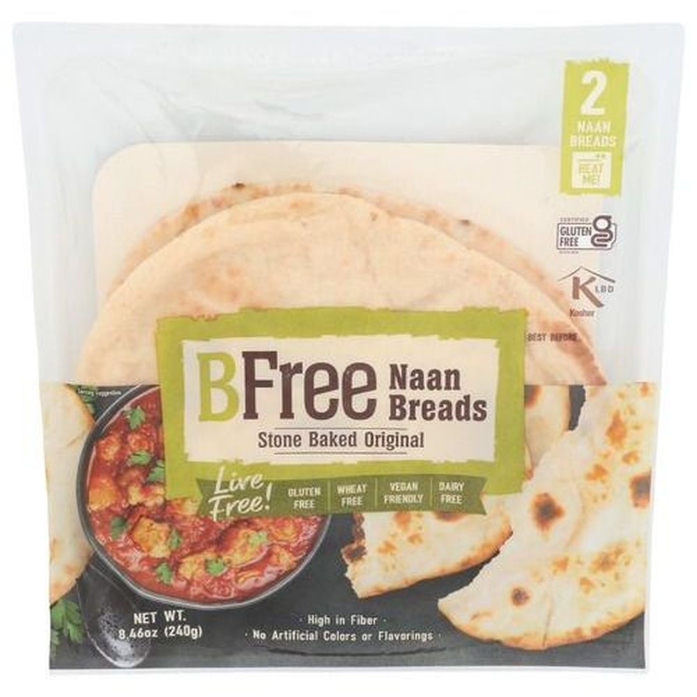 Bfree Stone Baked Naan Bread, 8.46 Ounce -- 8 per case