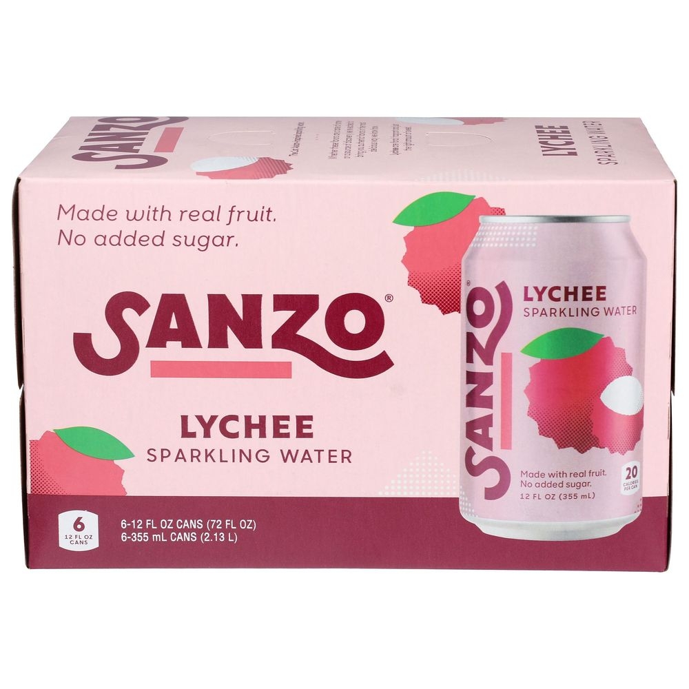 Sanzo Lychee Sparkling Water, 12 Fluid Ounce -- 24 per case