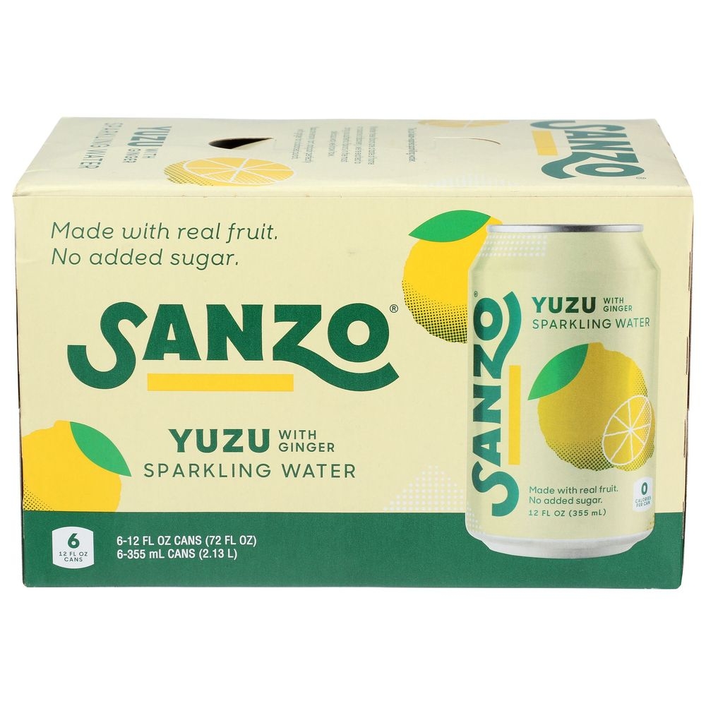 Sanzo Yuzu With Ginger Sparkling Water, 12 Fluid Ounce -- 24 per case