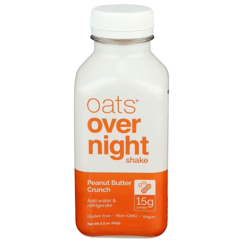 Oats Peanut Butter Crunch Overnight Oats Shake, 2.2 Ounce -- 10 per case