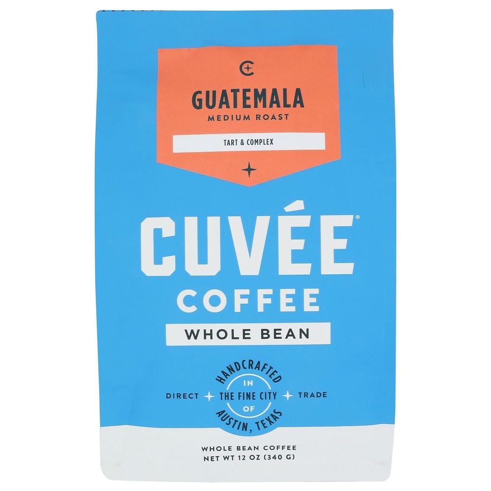Cuvee Coffee Guatemala Whole Bean Medium Roast Coffee, 12 Ounce -- 6 per case