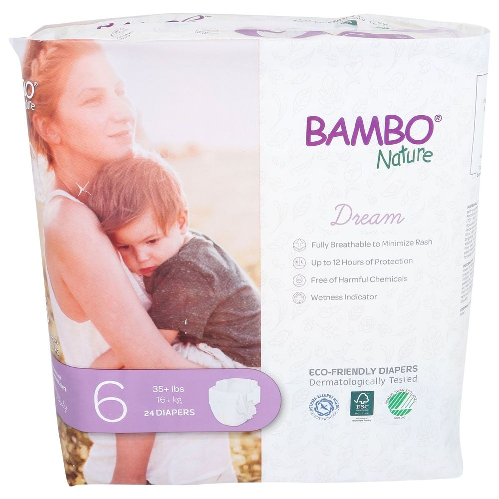 Bambo Nature Dream Size 6 Baby Diapers, 24 count -- 6 per case