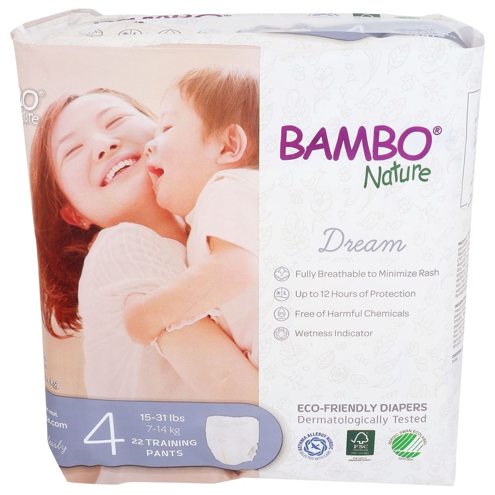 Bambo Nature Dream Size 4 Baby Training Pants, 22 count -- 5 per case