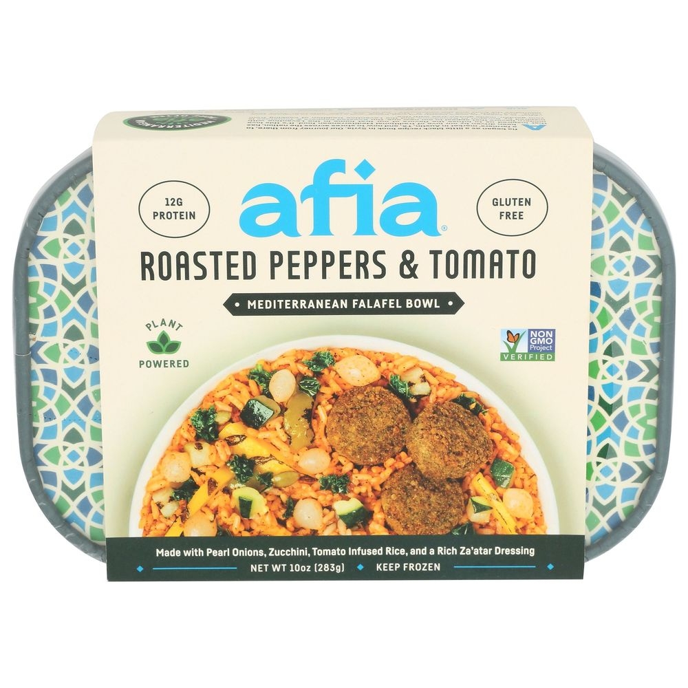 Afia Roasted Peppers and Tomato Mediterranean Falafel Bowl, 10 Ounce -- 6 per case