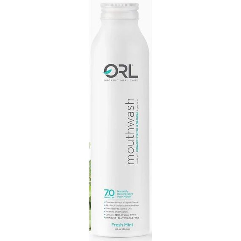 Orl Organic Fresh Mint Mouthwash, 16.9 Fluid Ounce