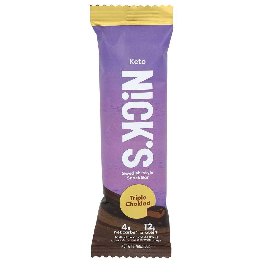 Nicks Triple Choklad Snack Bar, 1.76 Ounce -- 12 per case