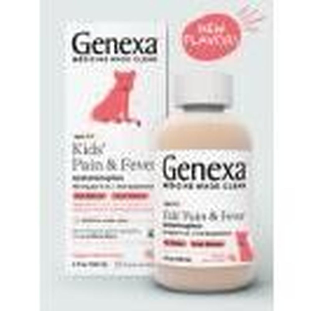 Genexa Kids Cherry Flavor Acetaminophen Pain and Fever Reducer, 4 Ounce