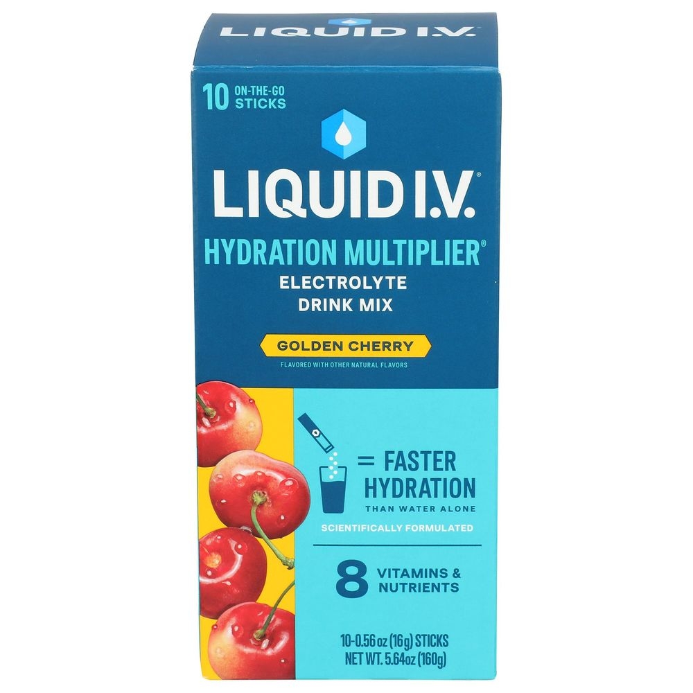 Liquid I.V. Golden Cherry Hydration Multiplier Electrolyte Drink Mix, 5.64 Ounce