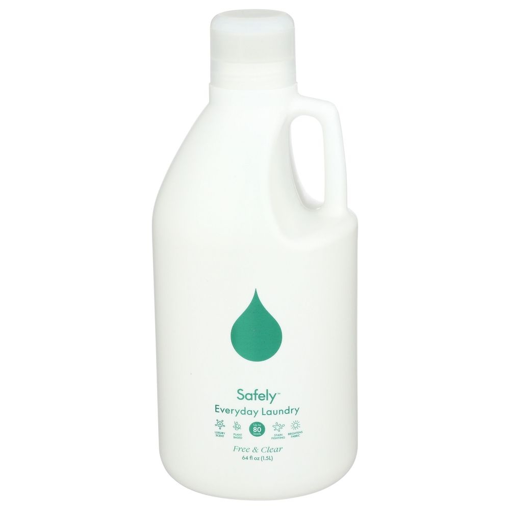 Safely Free and Clear Laundry Detergent, 64 Fluid Ounce -- 4 per case