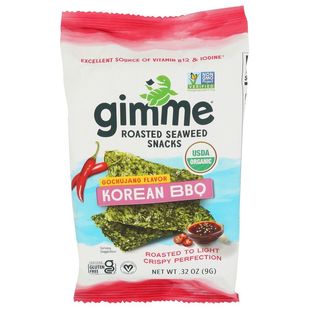 Gimme Korean Bbq Roasted Seaweed Snack, 0.32 Ounce -- 12 per case