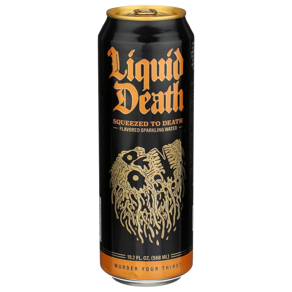 Liquid Death Squeezed to Death Sparkling Water, 19.2 Fluid Ounce -- 24 per case