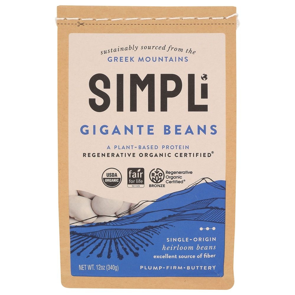 Simpli Organic Gigante Beans, 12 Ounce -- 8 per case