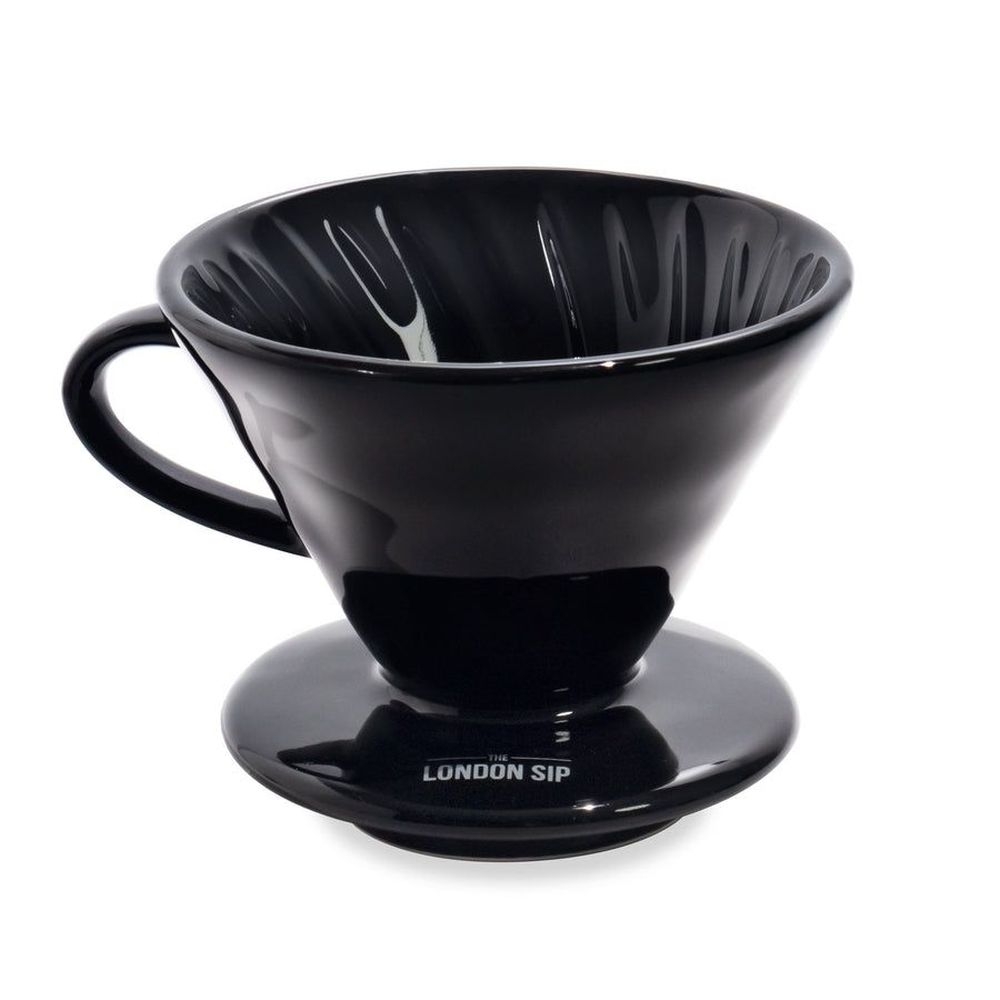 London Sip 1-4 Cup Black Ceramic Coffee Dripper