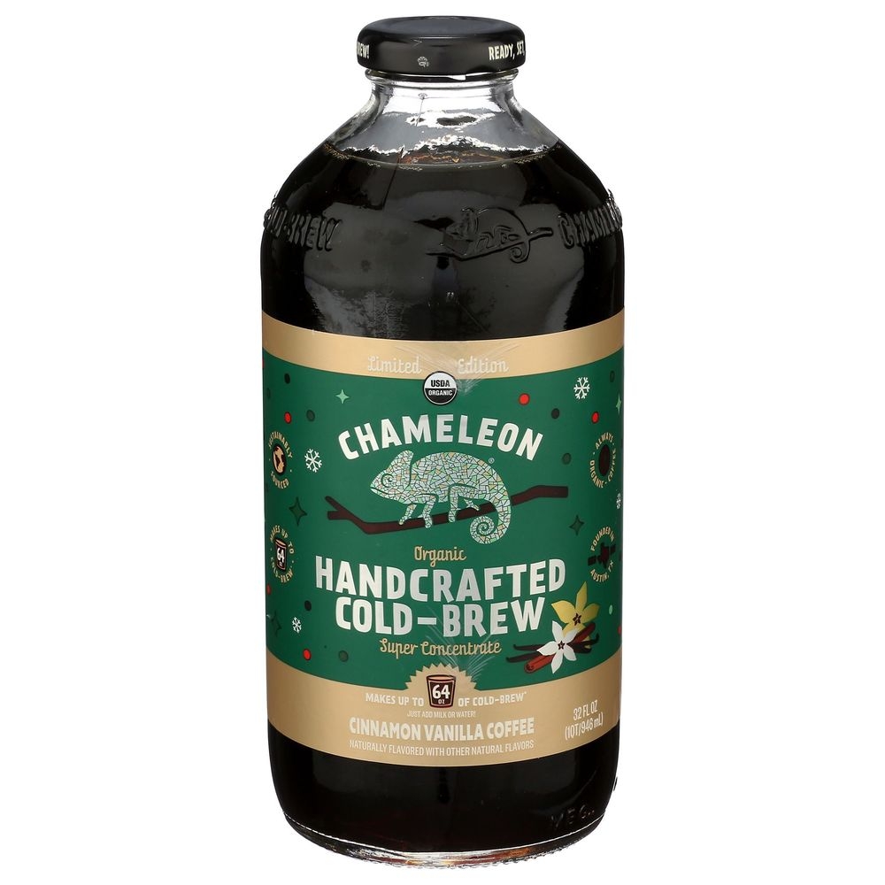 Chameleon Organic Cinnamon Vanilla Cold Brew Coffee, 32 Fluid Ounce -- 6 per case