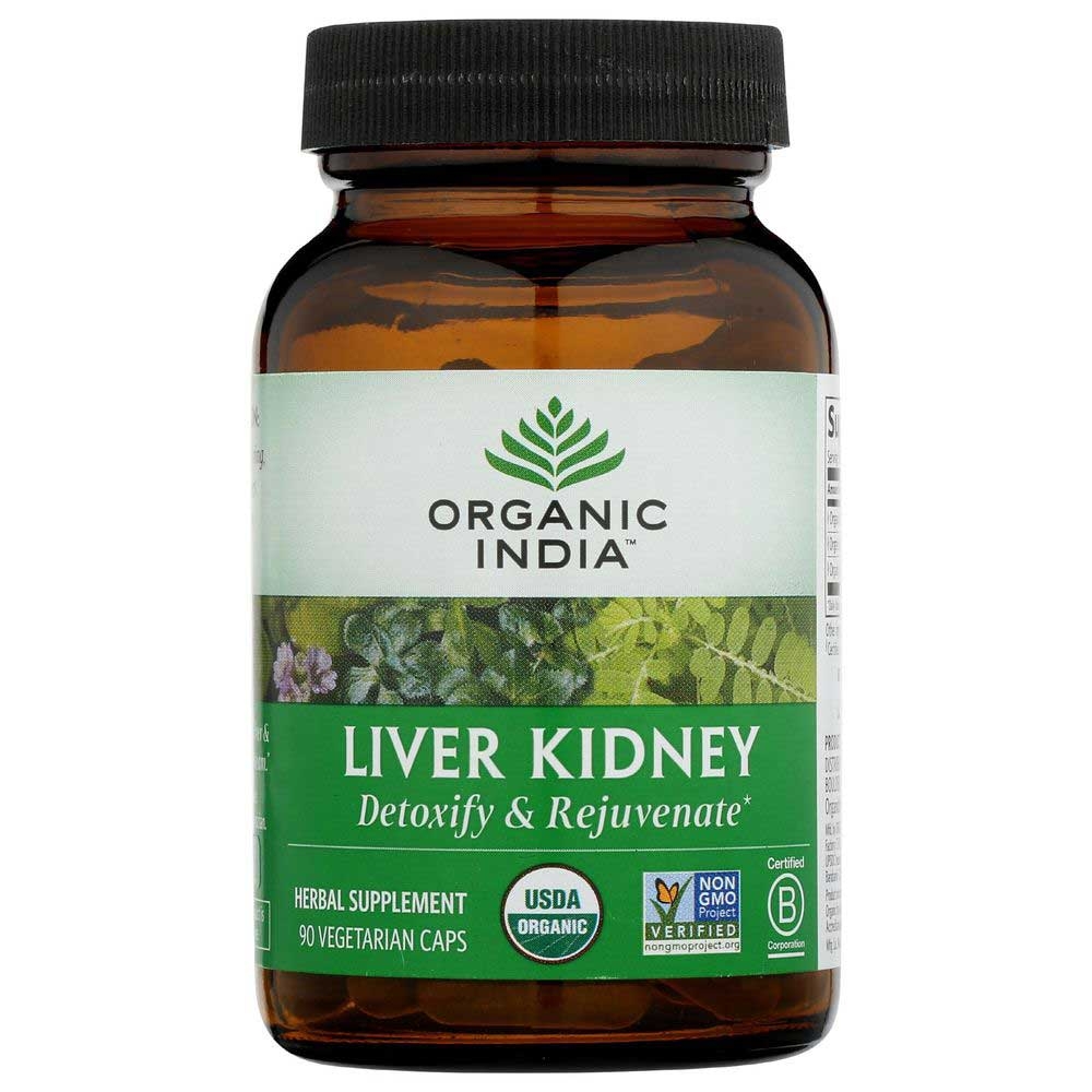 Organic India Liver Kidney Detoxify and Rejuvenate Vegetarian Capsule - 90 count per pack