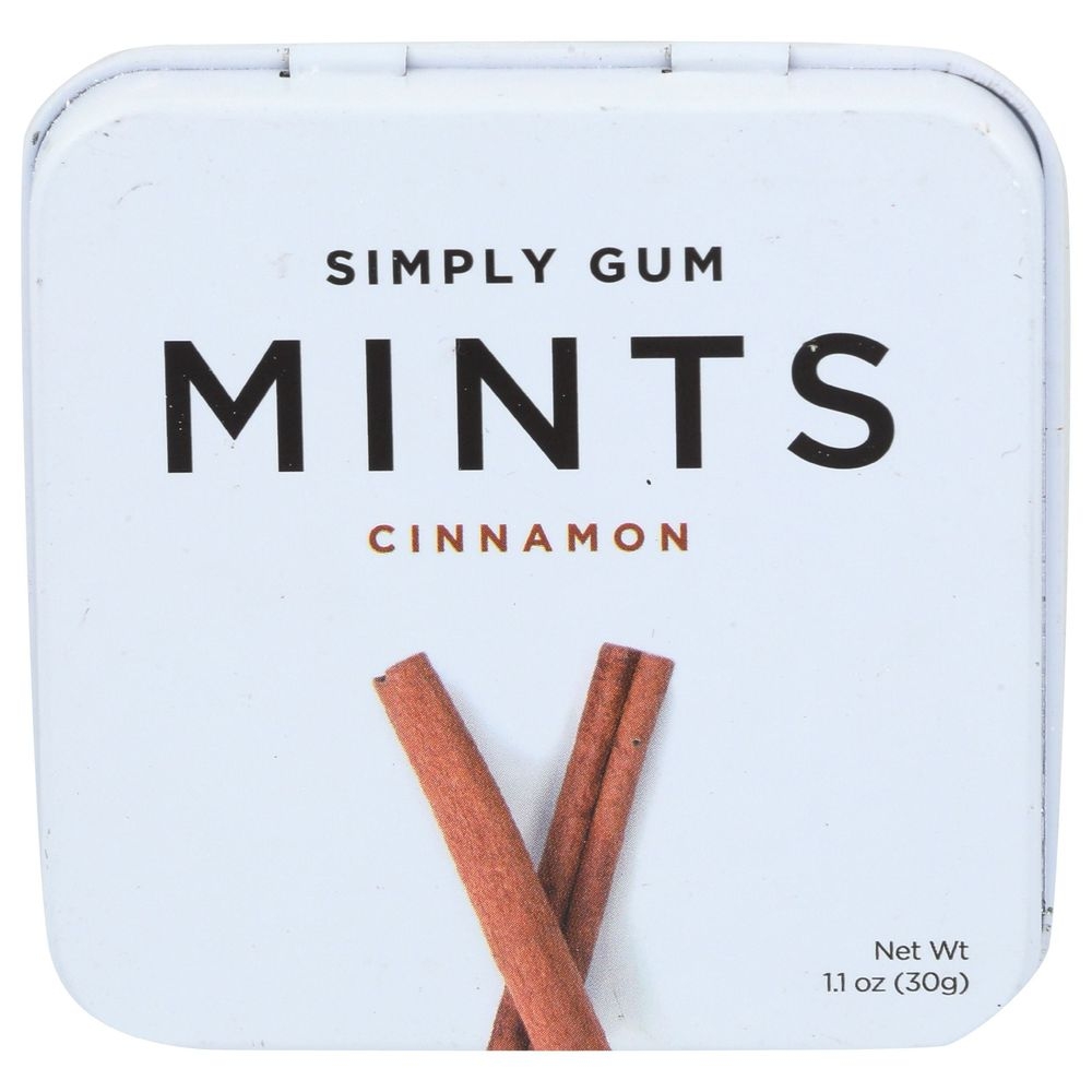Simply Gum Natural Cinnamon Mints, 30 Gram -- 6 per case