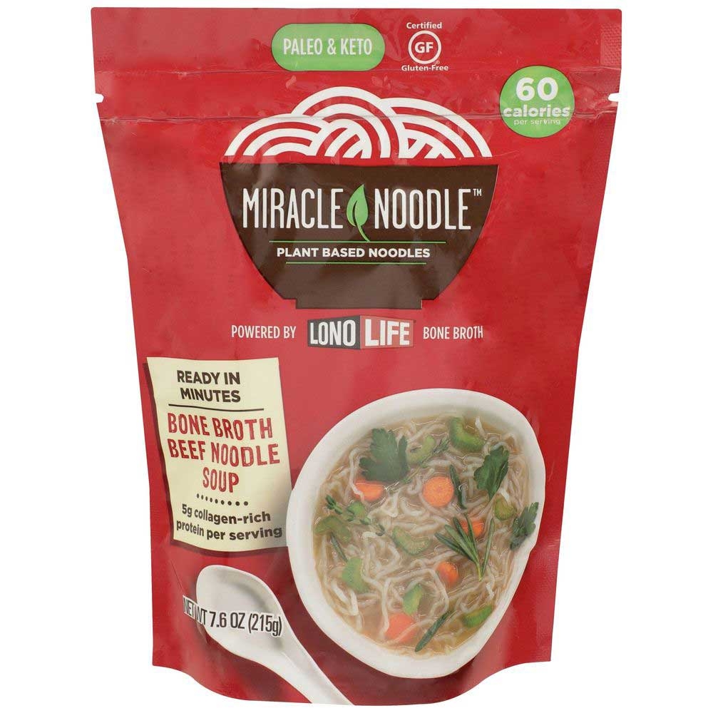 Miracle Noodle Bone Broth Beef Noodle Soup, 7.6 Ounce -- 6 per case