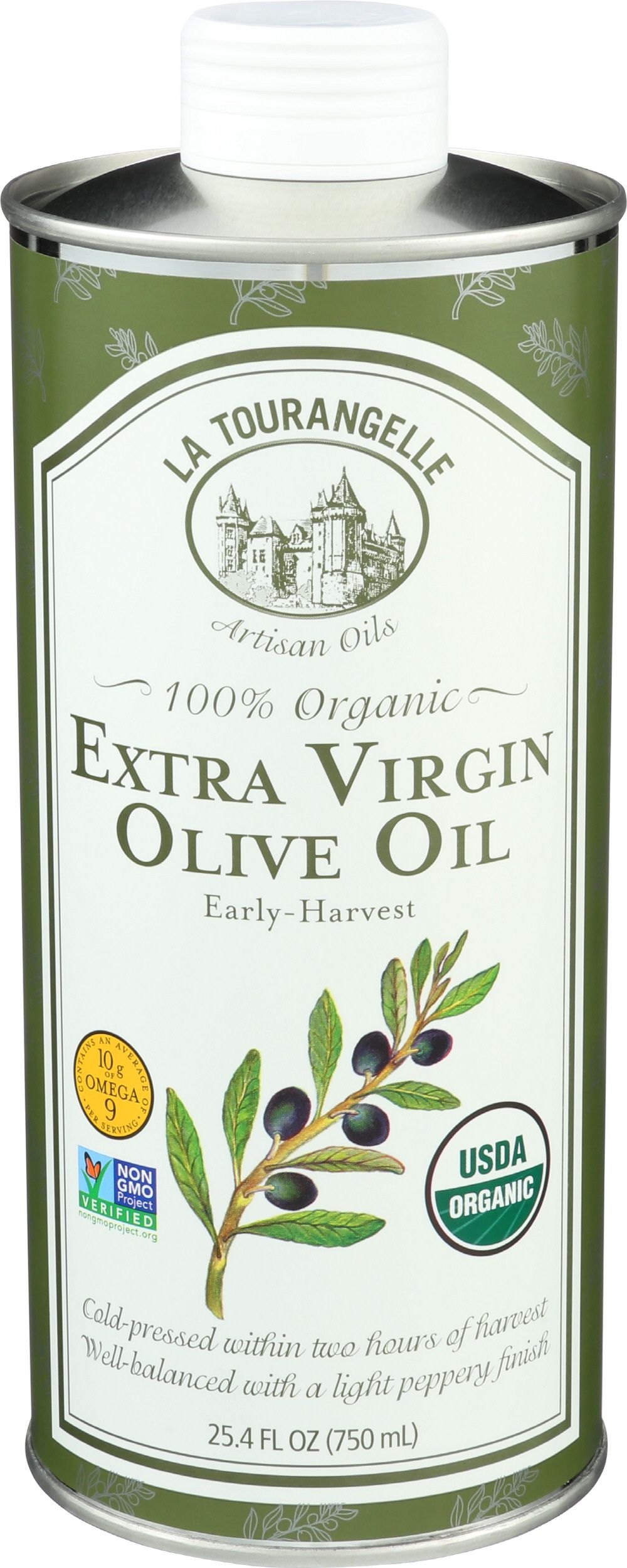 La Tourangelle Organic Extra Virgin Olive Oil, 750 Milliliter -- 6 per case