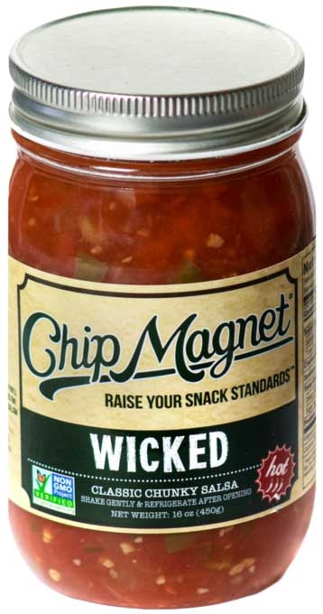 Chip Magnet Wicked Classic Chunky Salsa, 16 Ounce -- 6 per case