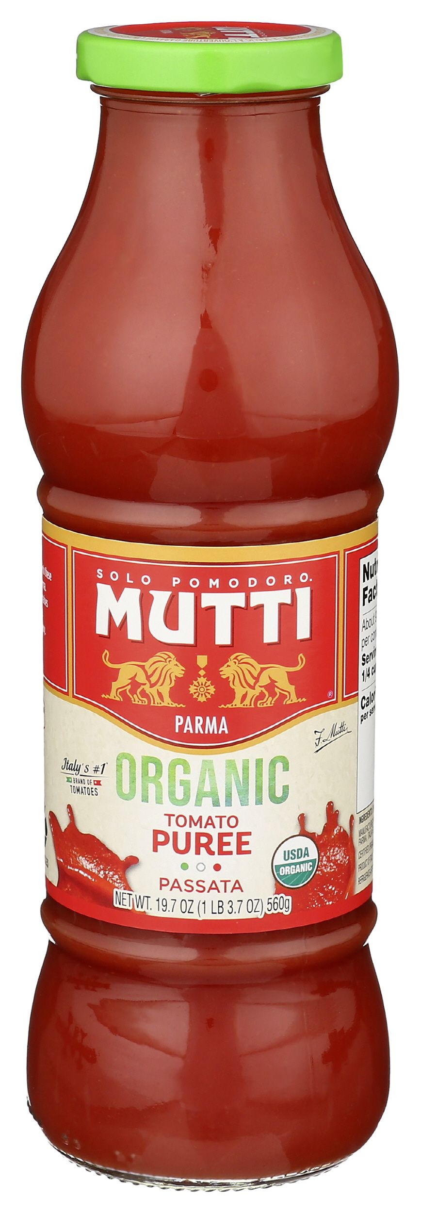 Mutti Passata Organic Tomato Puree, 19.7 Ounce -- 6 per case