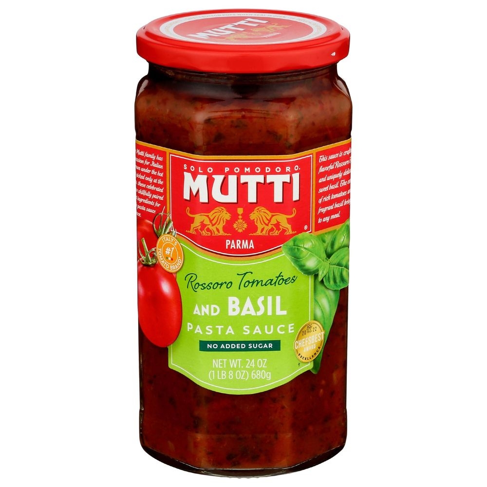 Mutti Rossoro Tomato and Basil Pasta Sauce, 24 Ounce -- 6 per case