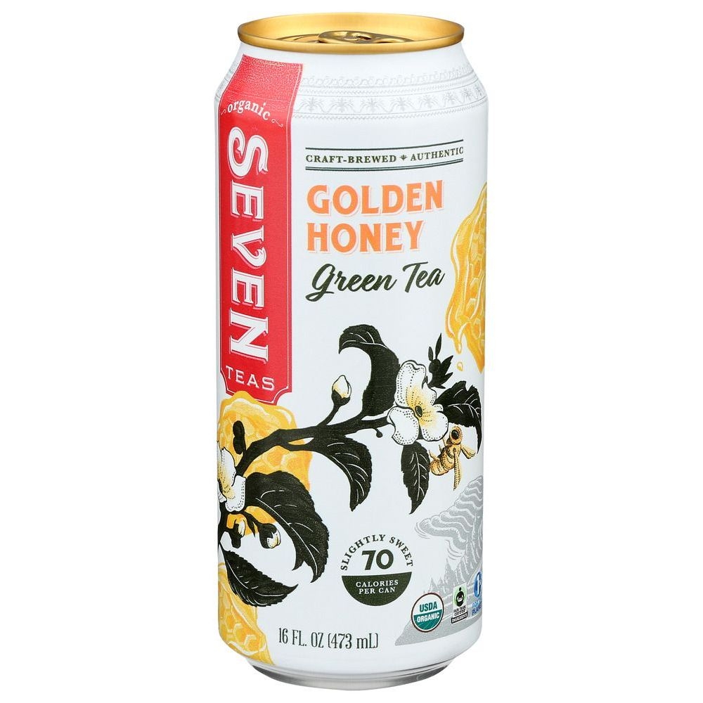 Seven Teas Golden Honey Green Tea, 16 Fluid Ounce -- 12 per case