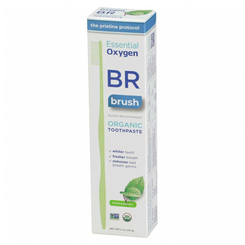 Essential Oxygen BR Organic Peppermint Toothpaste, 4 Ounce