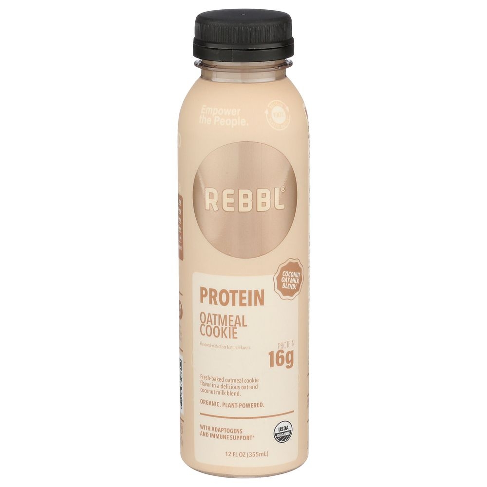 Rebbl Organic Oatmeal Cookie Protein Beverage, 12 Fluid Ounce -- 12 per case