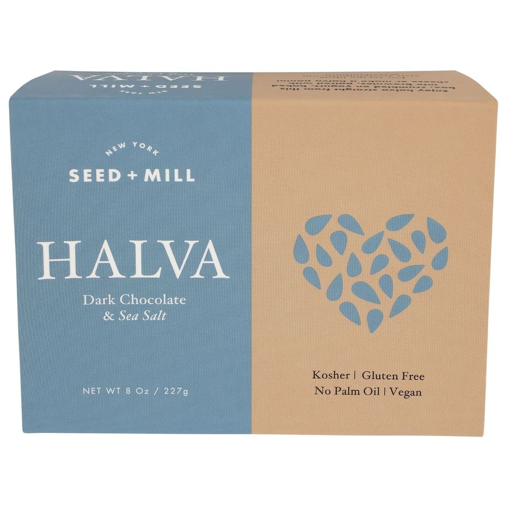 Seed and Mill Sea Salt and Dark Chocolate Halva, 8 Ounce -- 12 per case