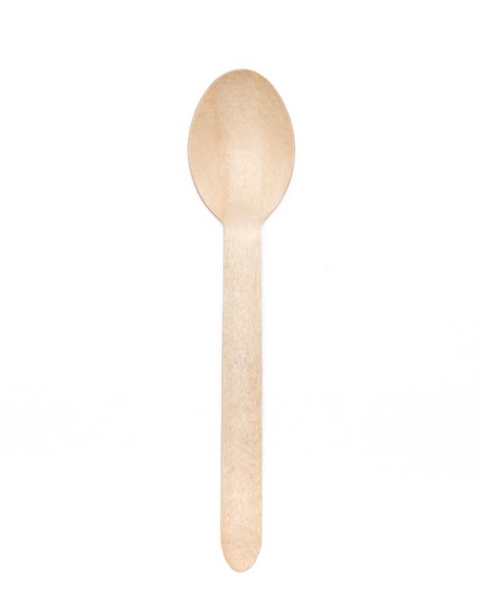 Foodstiks Compostable Wood Spoon, 6 1/4 inch Length -- 1000 per case.