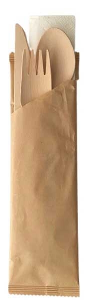 Foodstiks Compostable  4 Piece Wook Cutlery Set -- 1200 per case