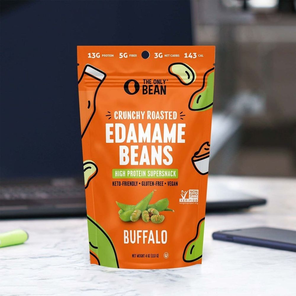 The Only Bean Buffalo Crunchy Roasted Edamame Beans, 4 Ounce -- 6 per case