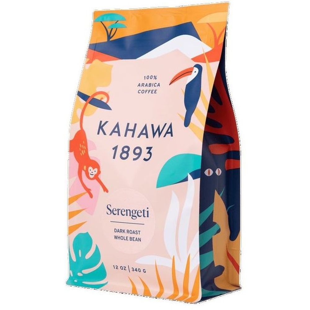Kahawa 1893 Serengeti Dark Roast Whole Bean Coffee, 12 Ounce -- 6 per case