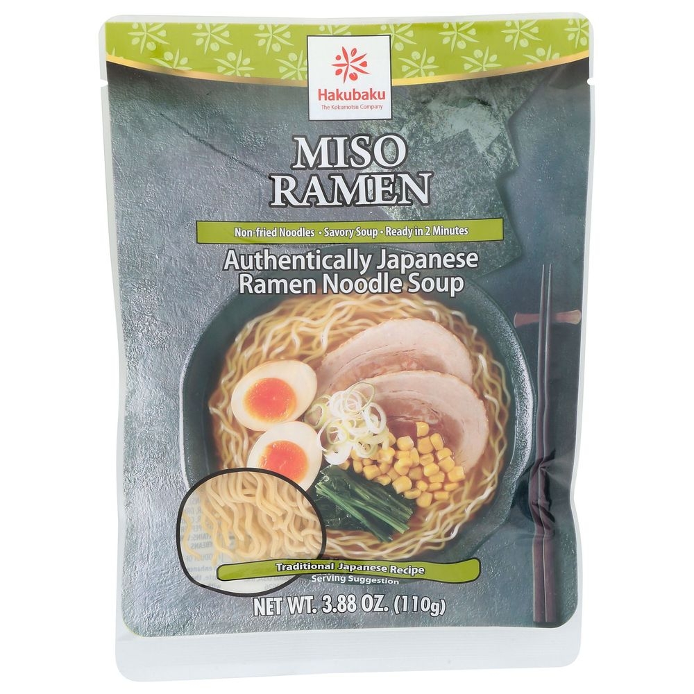 Hakubaku Authentic Japanese Miso Ramen Noodles, 3.88 Ounce -- 12 per case