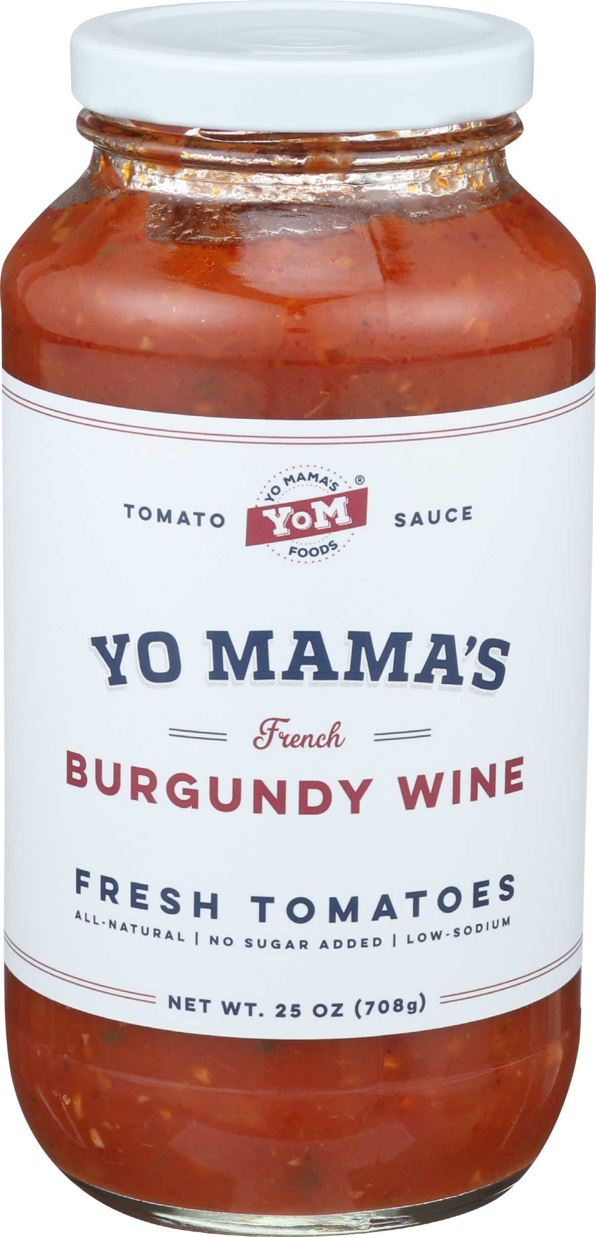Yo Mama's Burgundy Wine Tomato Sauce, 25 Ounce -- 6 per case