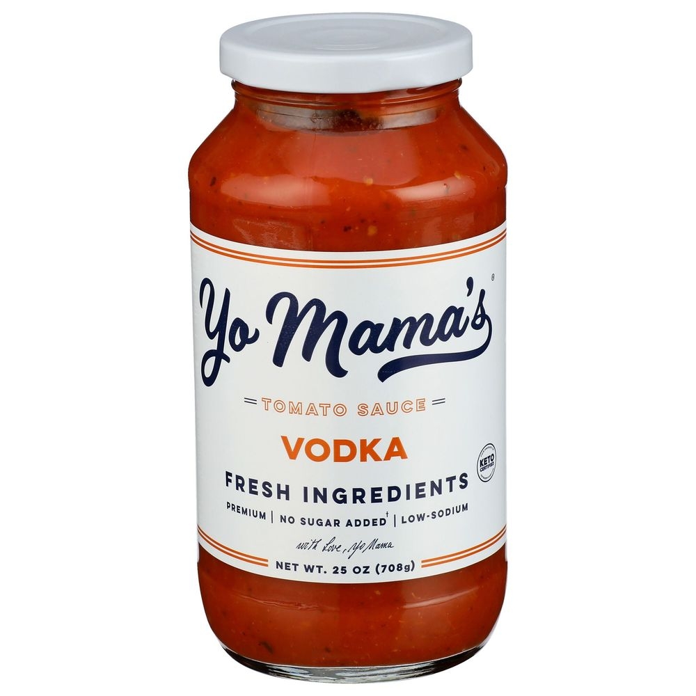 Yo Mamas Foods Vodka Tomato Sauce, 25 Ounce -- 6 per case