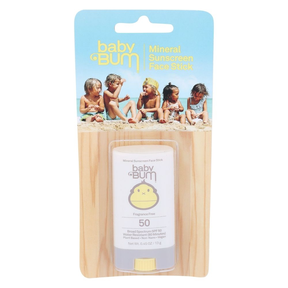 Baby Bum SPF 50 Mineral Sunscreen Face Stick, 0.45 Ounce -- 6 per case
