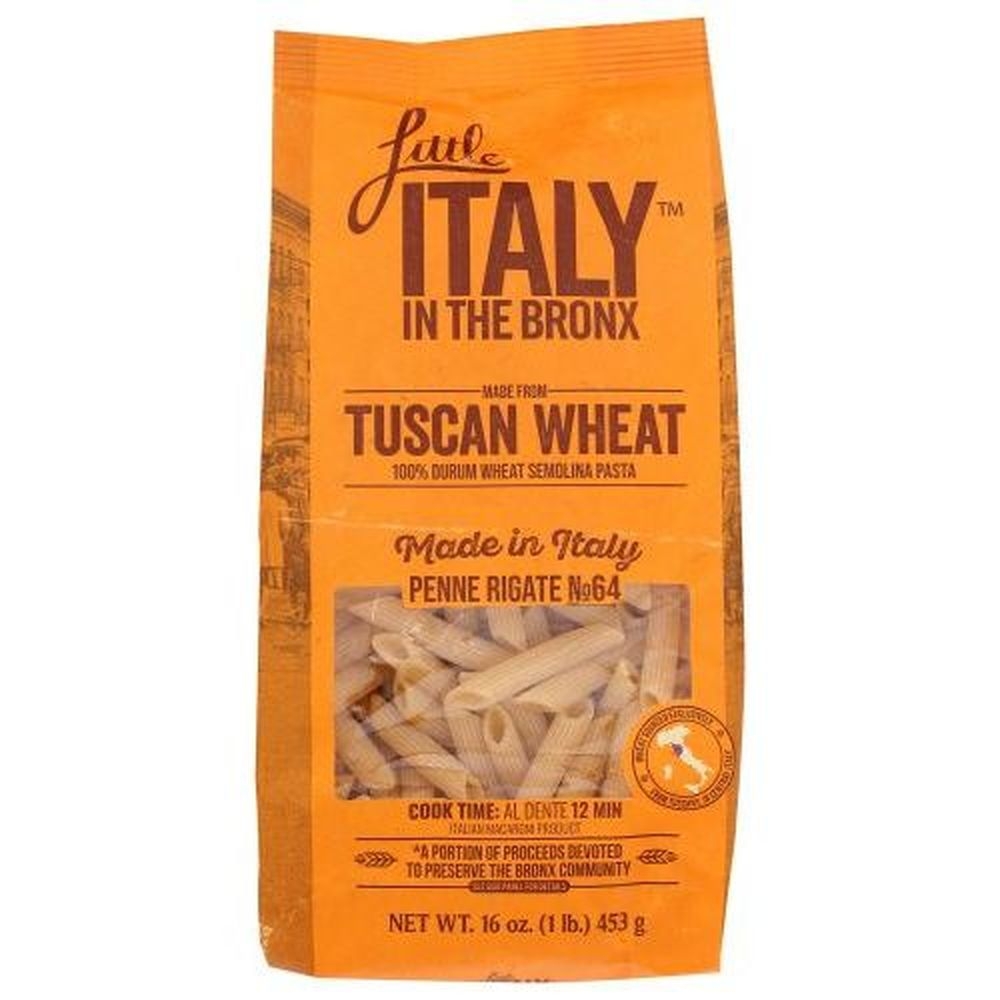 Little Italy In The Bronx Tuscan Wheat No 64 Penne Rigate Pasta, 16 Ounce -- 12 per case
