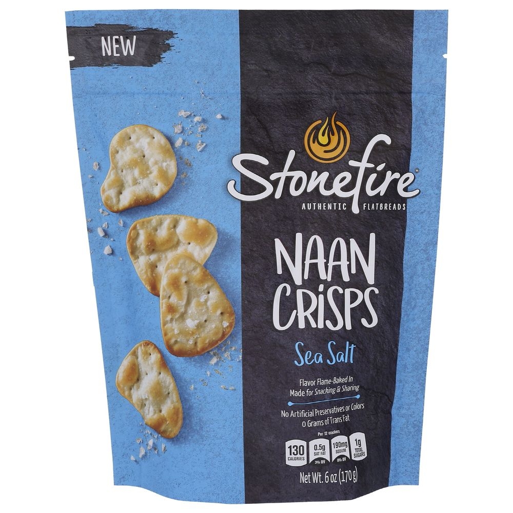 Stonefire Original Sea Salt Naan Crisps, 6 Ounce -- 12 per case