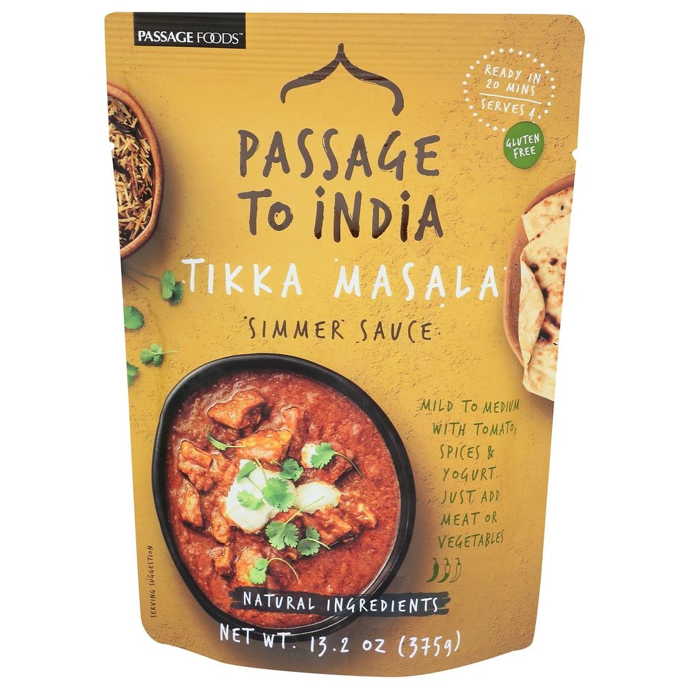 Passage Foods Tikka Masala Simmer Sauce, 13.2 Ounce -- 6 per case