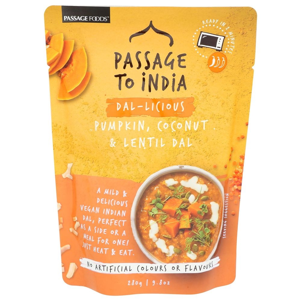 Passage Foods Pumpkin Coconut and Lentil Dal, 9.8 Ounce -- 6 per case