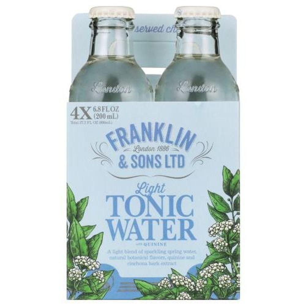 Franklin and Sons Light Tonic Water, 800 Milliliter -- 6 per case