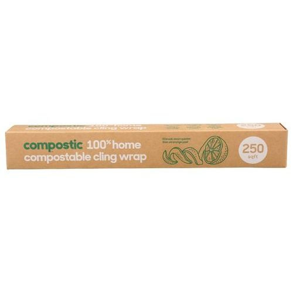 Compostic Compostable Cling Wrap, 250 Square Feet -- 12 per case