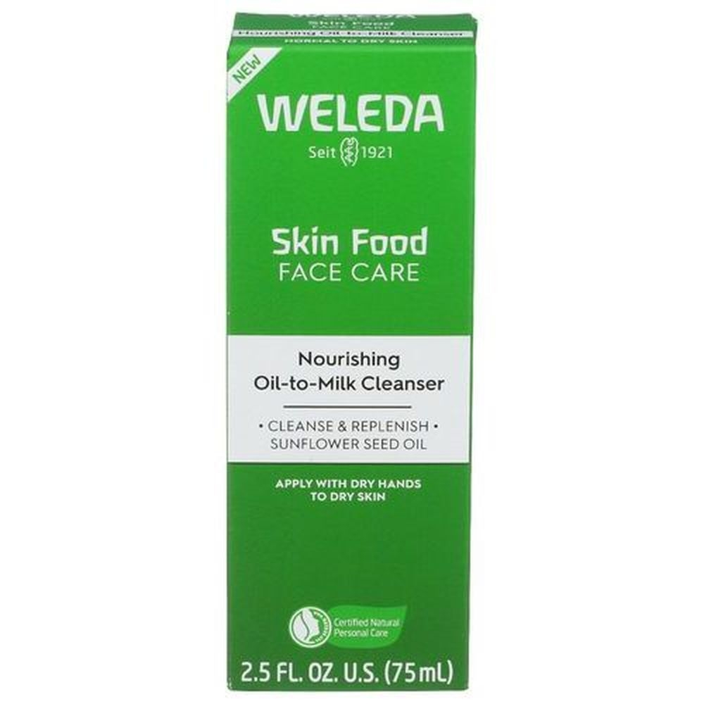 Weleda Nourishing Oil to Milk Face Cleanser, 2.5 Fluid Ounce
